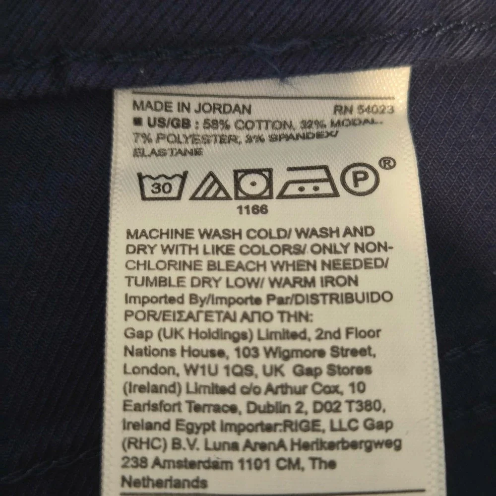 Banana Republic Traveler Pants Mens 36x32 Navy Blue Athletic Tapered Fit Chino
